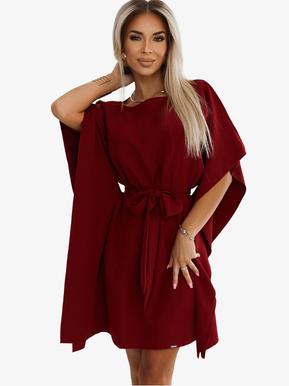 numoco Motýlí šaty se zavazováním v pase Numoco SOFIA