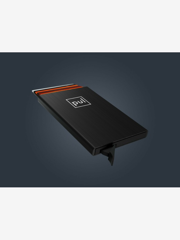 Pularys Pularys pouzdro na doklady černé, kartáčovaný hliník