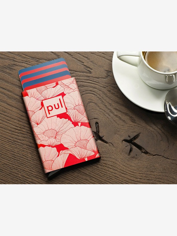 Pularys Pularys dámské pouzdro na doklady - máky červené