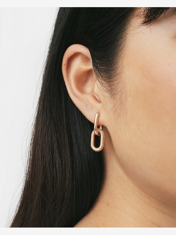 Daniel Wellington Dámské růžovozlaté ocelové visací náušnice Daniel Wellington