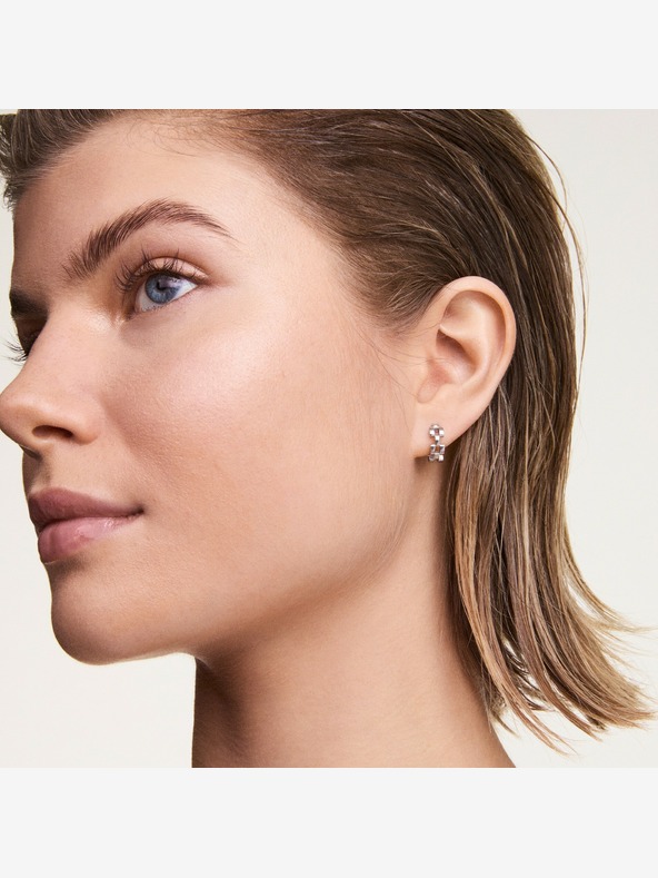 Daniel Wellington Dámské stříbrné ocelové náušnice Daniel Wellington 3-Link