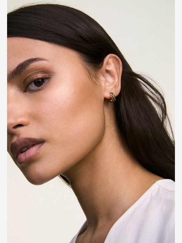 Daniel Wellington Dámské zlaté ocelové náušnice Daniel Wellington 5-Link