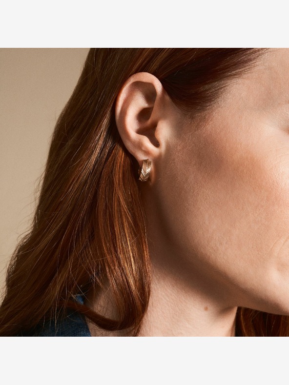 Fossil Dámské růžovozlaté pozlacené náušnice Fossil JF04662791