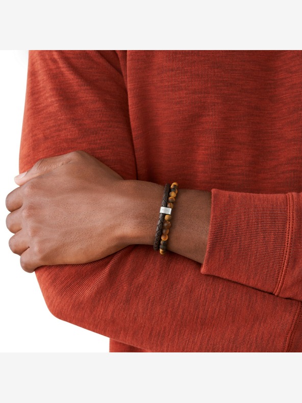 Fossil Pánský kožený náramek Fossil JF03118040