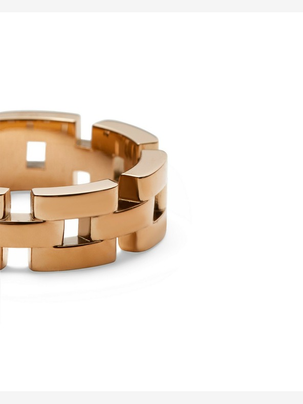 Daniel Wellington Daniel Wellington růžovozlatý prsten ocelový 3-Link