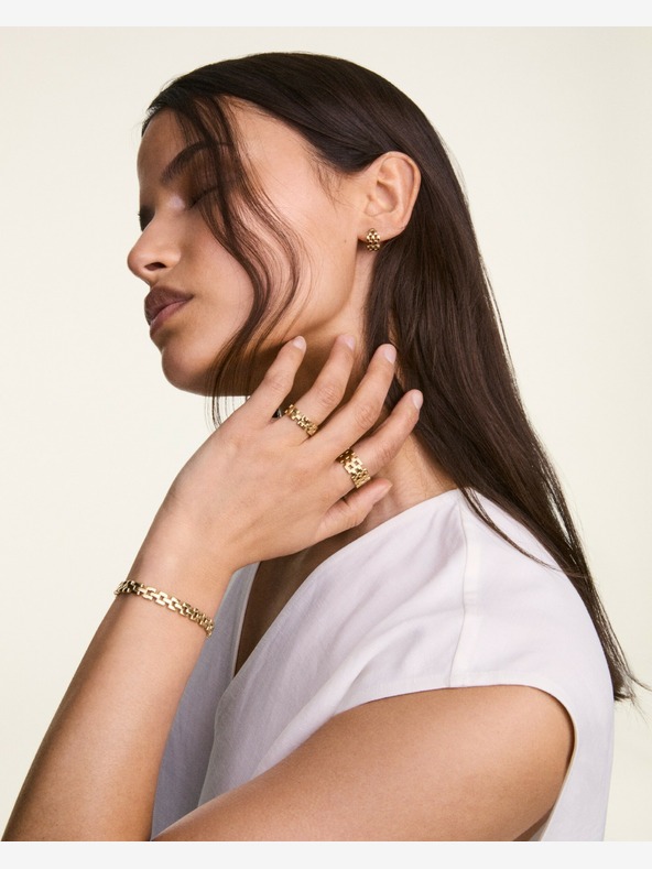 Daniel Wellington Daniel Wellington zlatý prsten ocelový 3-Link