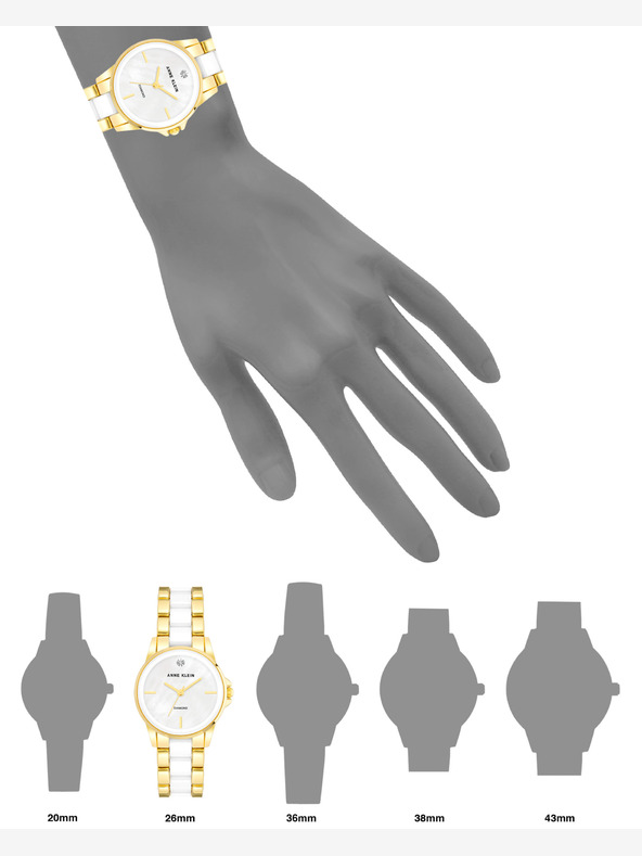 Anne Klein Dámské kulaté hodinky Anne Klein AK/ 4118WTGB