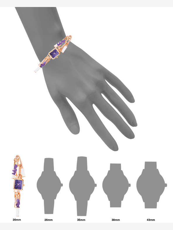 Anne Klein Dámské hranaté hodinky Anne Klein AK/ 4108AMCH