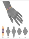 Anne Klein Dámské hranaté hodinky Anne Klein AK/ 4112AMRG