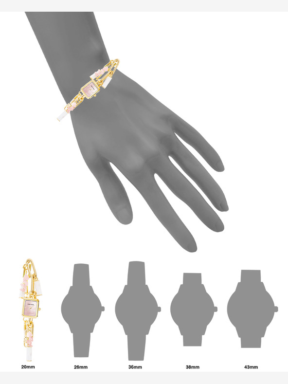 Anne Klein Dámské hranaté hodinky Anne Klein AK/ 4108RQCH