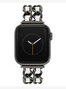 Steve Madden Dámský řemínek Steve Madden v kombinaci ocel a veganská kůže pro Apple Watch 38/40/41mm, WS/1001BKWT424445