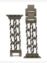 Steve Madden Dámský řemínek Steve Madden v kombinaci ocel a veganská kůže pro Apple Watch 38/40/41mm, WS/1001BKWT424445