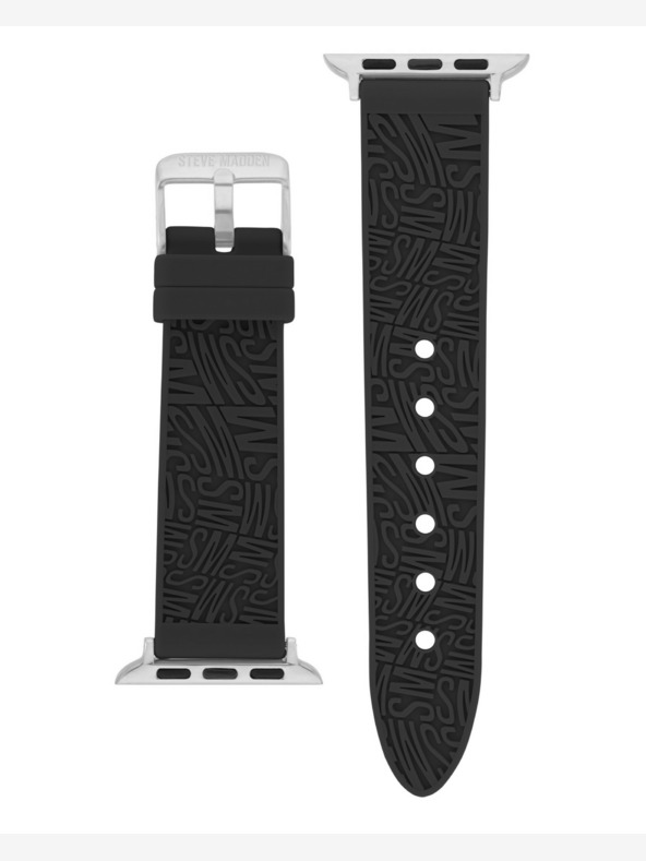 Steve Madden Dámský černý silikonový řemínek Steve Madden pro Apple Watch 38/40/41mm, WS/1003BKSV384041