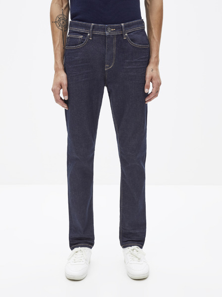 Celio Černé straight fit džíny Celio Anoflex