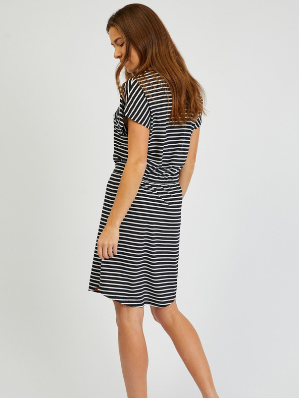 Sam 73 Bílo-černé dámské pruhované šaty SAM73 Sagitta