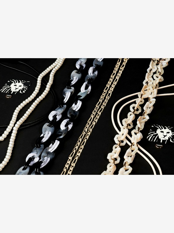 Anne Klein Plastový crossbody řetízek k mobilu Anne Klein WK4020BKGY