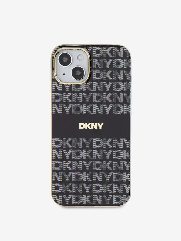 DKNY PC/TPU Repeat Pattern Tonal Stripe Magsafe Zadní Kryt pro iPhone 13 Black DKNY