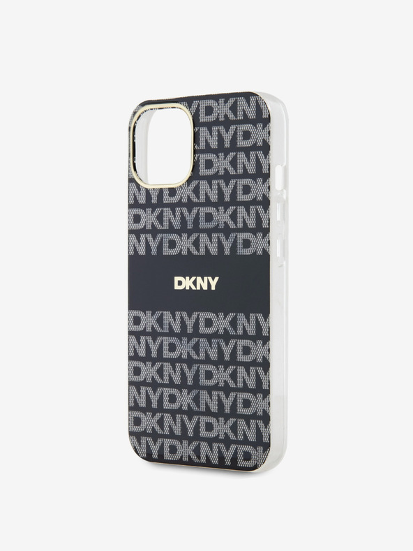 DKNY PC/TPU Repeat Pattern Tonal Stripe Magsafe Zadní Kryt pro iPhone 13 Black DKNY