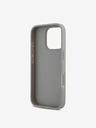 DKNY DKNY PU Leather Repeat Pattern Tonal Stripe Zadní Kryt pro iPhone 16 Pro Max Beige