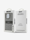 DKNY DKNY PU Leather Repeat Pattern Tonal Stripe Zadní Kryt pro iPhone 16 Pro Max Beige
