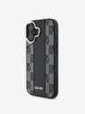 DKNY DKNY PU Leather Checkered Pattern Magsafe Zadní Kryt pro iPhone 16 Plus Black