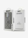 DKNY DKNY PU Leather Quilted Stack Logo Zadní Kryt pro iPhone 16 Pro Max Grey