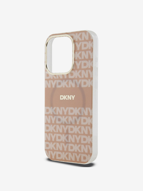 DKNY PC/TPU Repeat Pattern Tonal Stripe Magsafe Zadní Kryt pro iPhone 14 Pro Max Pink DKNY