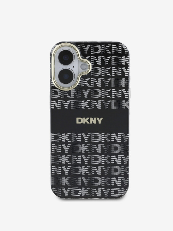 DKNY DKNY PC/TPU Repeat Pattern Tonal Stripe Magsafe Zadní Kryt pro iPhone 16 Black