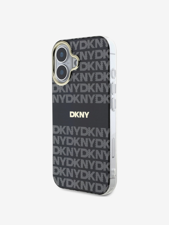 DKNY DKNY PC/TPU Repeat Pattern Tonal Stripe Magsafe Zadní Kryt pro iPhone 16 Black