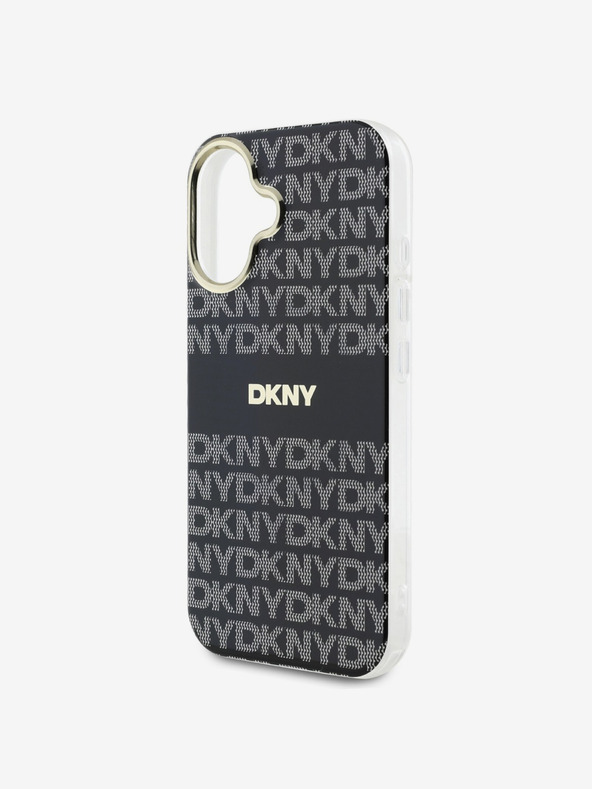 DKNY DKNY PC/TPU Repeat Pattern Tonal Stripe Magsafe Zadní Kryt pro iPhone 16 Black
