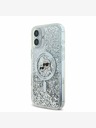 Karl Lagerfeld Karl Lagerfeld Liquid Glitter Karl and Choupette Heads MagSafe Zadní Kryt pro iPhone 16 Transparent