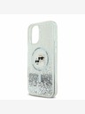 Karl Lagerfeld Karl Lagerfeld Liquid Glitter Karl and Choupette Heads MagSafe Zadní Kryt pro iPhone 16 Transparent