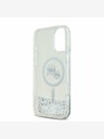 Karl Lagerfeld Karl Lagerfeld Liquid Glitter Karl and Choupette Heads MagSafe Zadní Kryt pro iPhone 16 Transparent