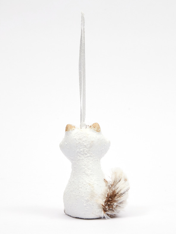 Kaemingk Bílá vánoční dekorace Kaemingk - Liška