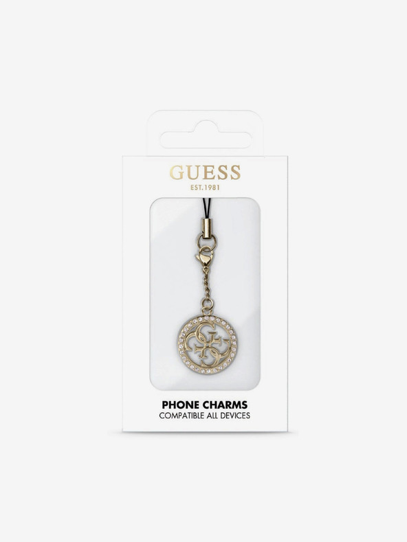 Guess Guess Přívěsek 4G Strass Metal Logo