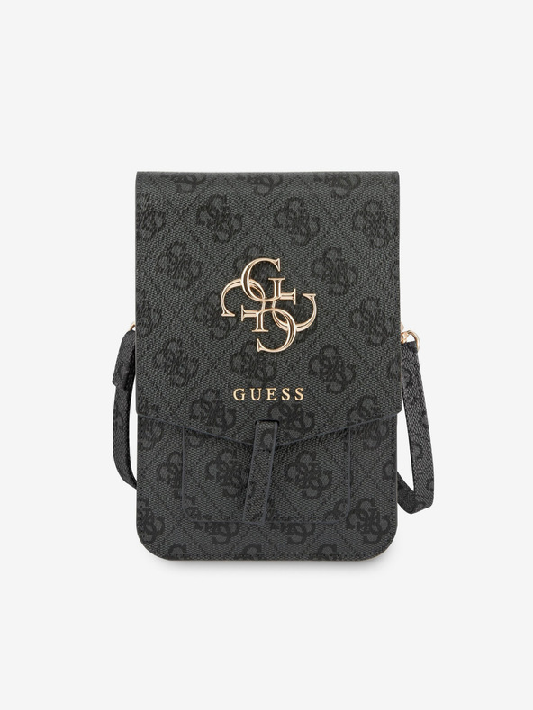 Guess PU 4G Metal Logo Taška na Telefon Grey Obal na telefon
