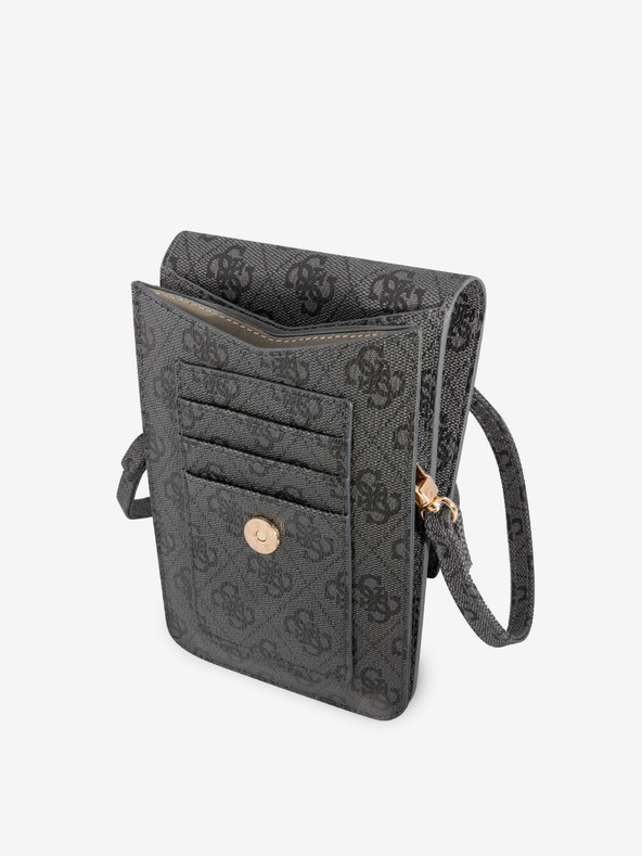 Guess PU 4G Metal Logo Taška na Telefon Grey Obal na telefon