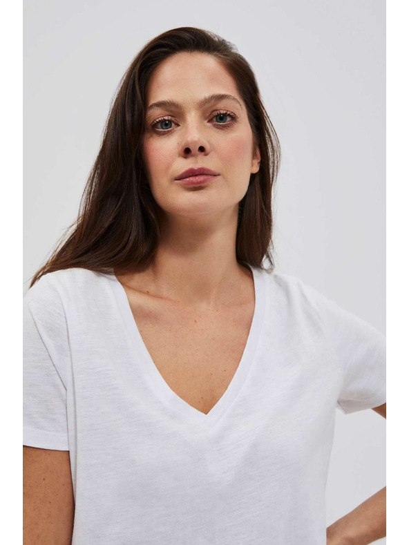Moodo Bílé dámské tričko Moodo