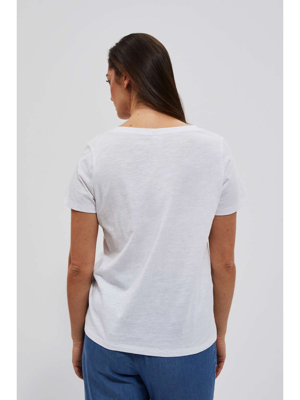 Moodo Bílé dámské tričko Moodo