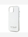 Karl Lagerfeld Grained PU Hotel RSG Zadní Kryt pro iPhone 15 Grey Karl Lagerfeld