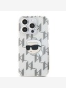Karl Lagerfeld Karl Lagerfeld IML Electroplated Karl Head Zadní Kryt pro iPhone 15 Pro Transparent