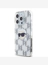 Karl Lagerfeld Karl Lagerfeld IML Electroplated Karl Head Zadní Kryt pro iPhone 15 Pro Transparent