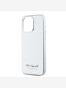 Karl Lagerfeld Grained PU Hotel RSG Zadní Kryt pro iPhone 15 Pro Max Grey Karl Lagerfeld