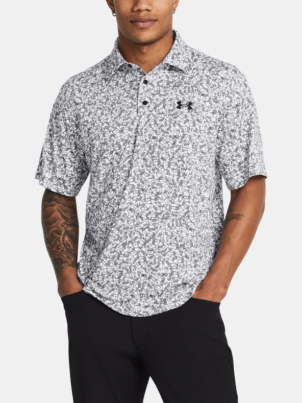 Under Armour Pánské tričko Under Armour UA Playoff 3.0 Printed Polo-WHT