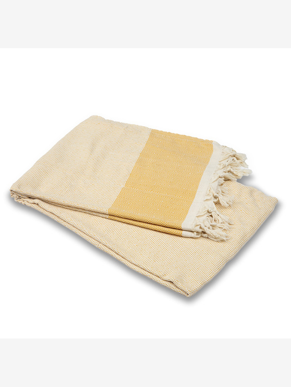 Balkanova Bavlněný přehoz Nefes IV - medově žlutá