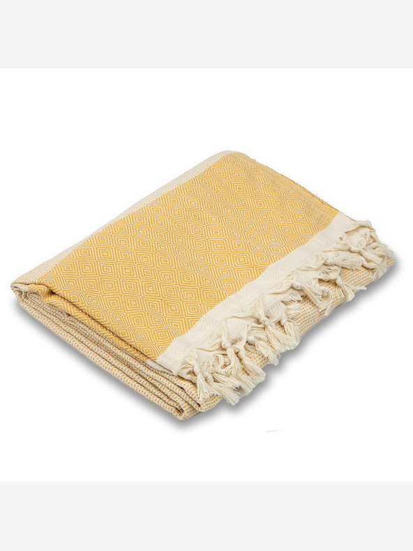 Balkanova Bavlněný přehoz Nefes IV - medově žlutá