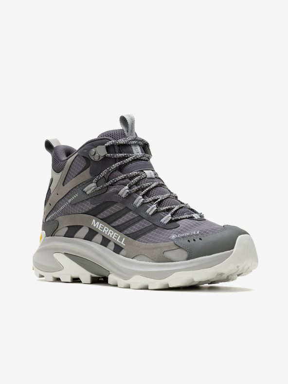 Merrell Šedé pánské kotníkové outdoorové tenisky MERRELL Moab Speed 2 Mid GTX