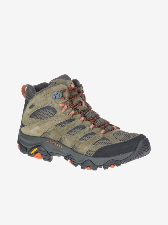 Merrell Zelené pánské kotníkové outdoorové tenisky MERRELL Moab 3 Mid GTX