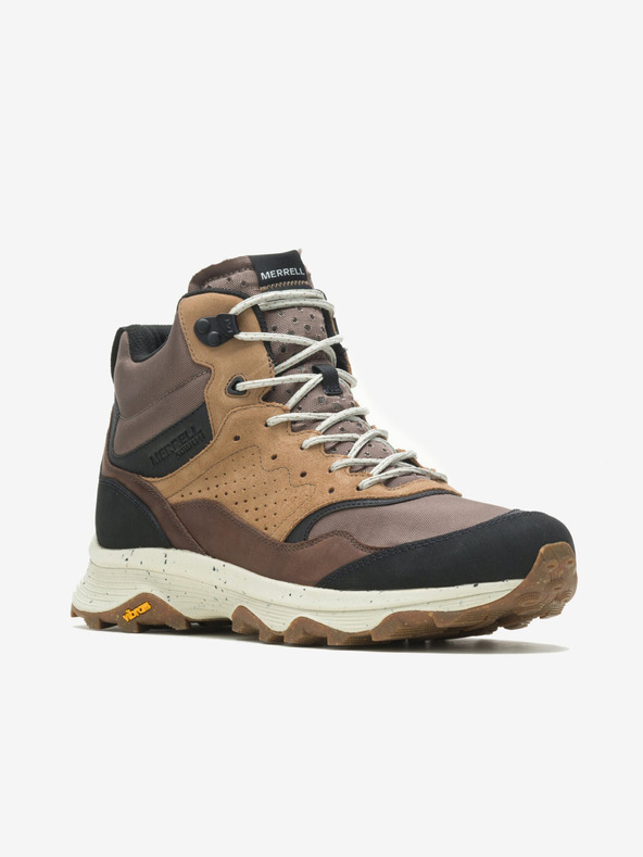 Merrell Hnědé pánské outdoorové kotníkové tenisky MERRELL Speed Solo Mid Waterproof