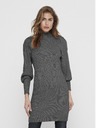 ONLY Tmavě šedé žebrované svetrové šaty ONLY Katia